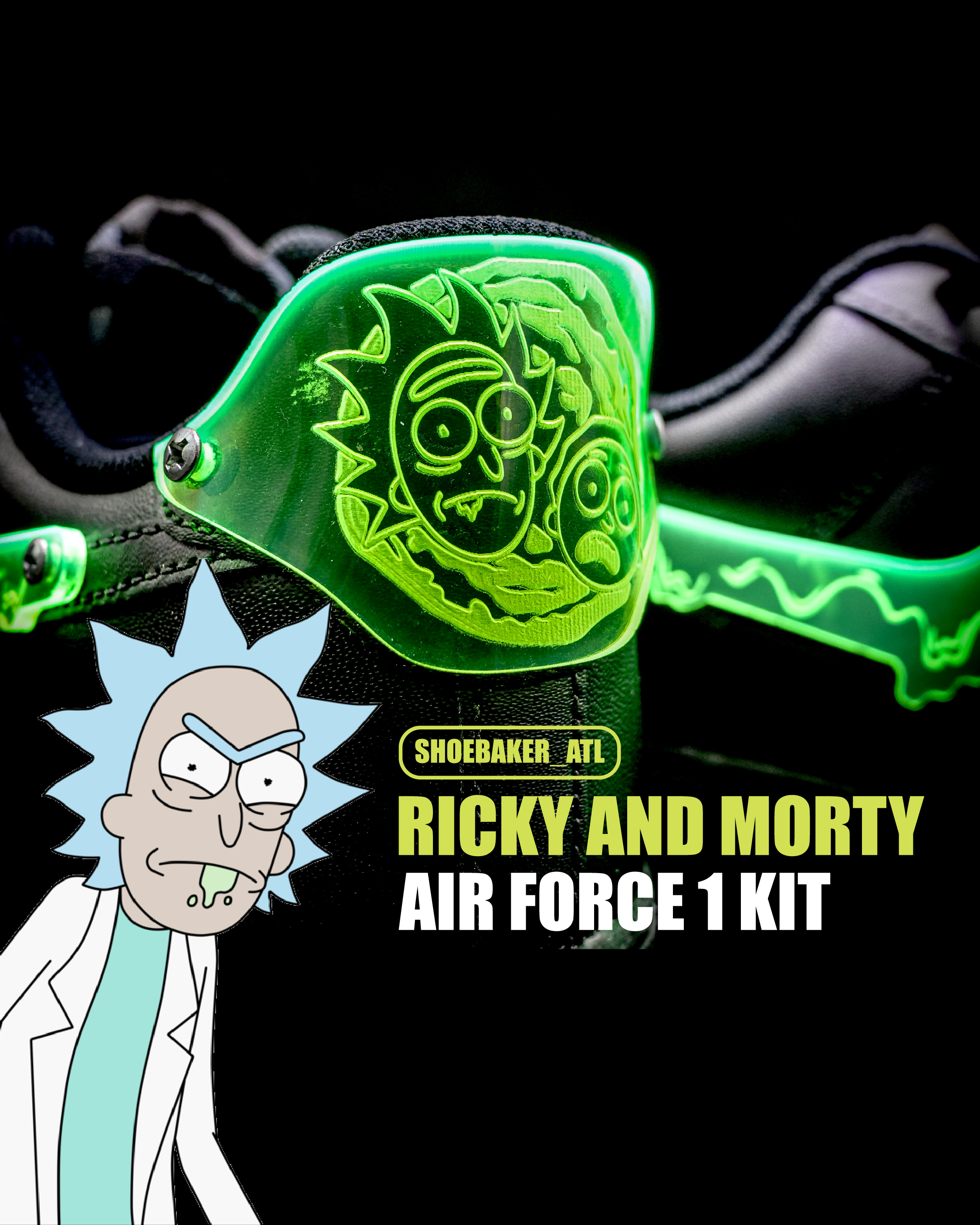 Morty Make Custom Af1 Custom Air Force One Rick And Morty Af1