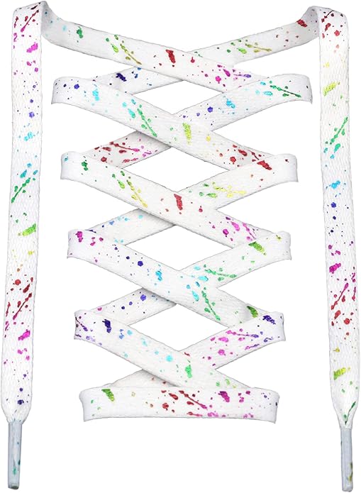 White Colorful - Splatter Laces