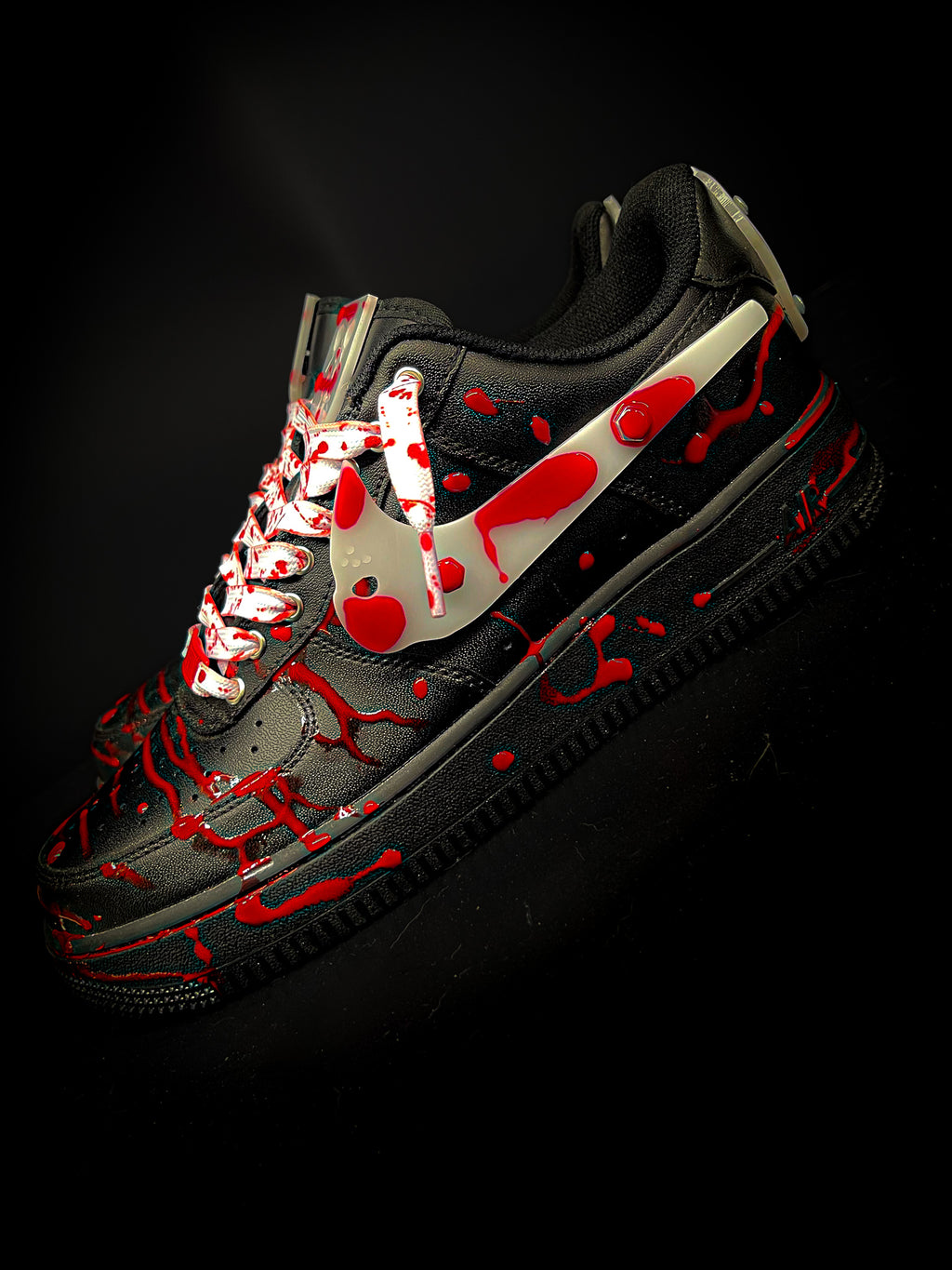 Custom Nike Air Force 1 Blood Grey Men's Size 7