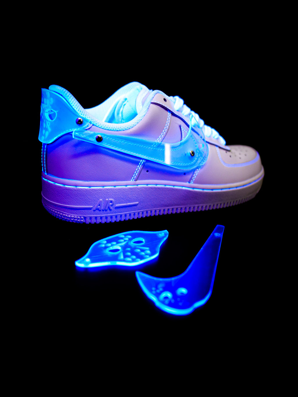 Fluorescent Blue Voorhee AF1 Custom Kit – Shoe Baker ATL