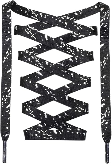 Black Silver - Splatter Laces