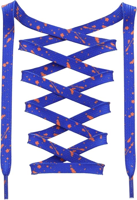 Blue Orange - Splatter Laces