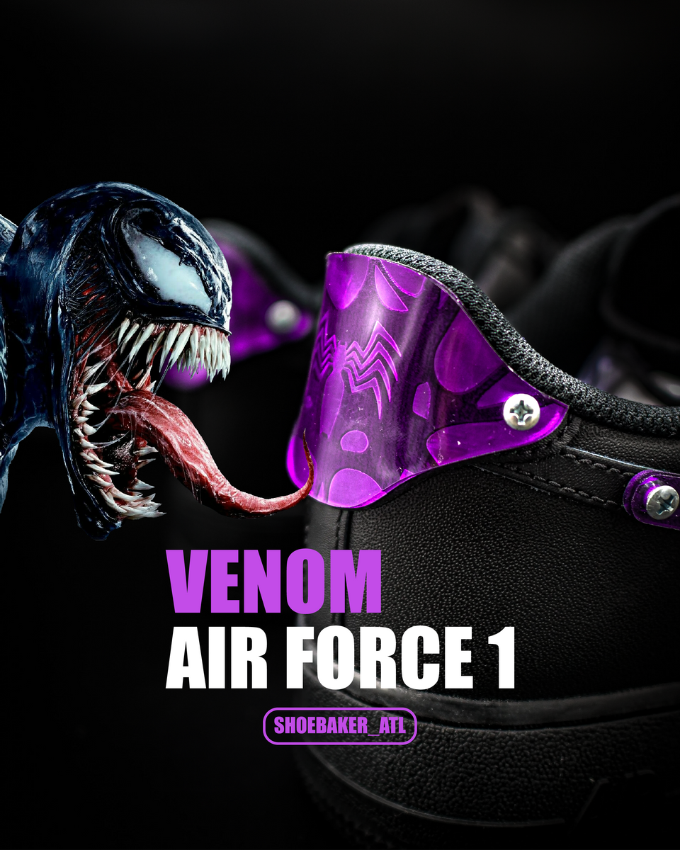 Custom Venom Air Force 1 – Unleash the Symbiote