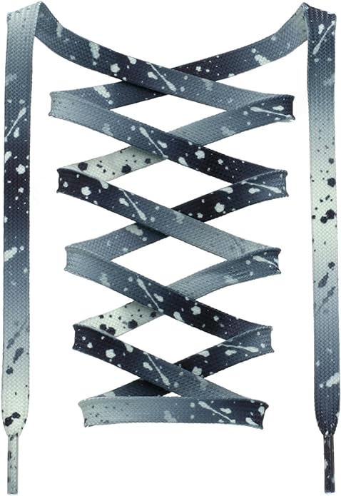 Gradient Grey - Splatter Laces