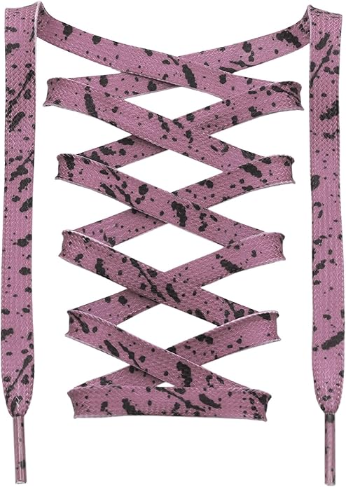 Grey Purple Black - Splatter Laces