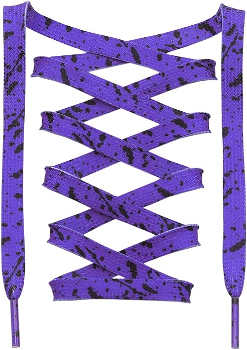 Purple Black - Splatter Laces