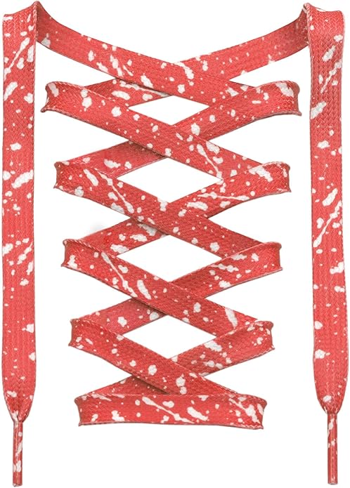 Red White - Splatter Laces