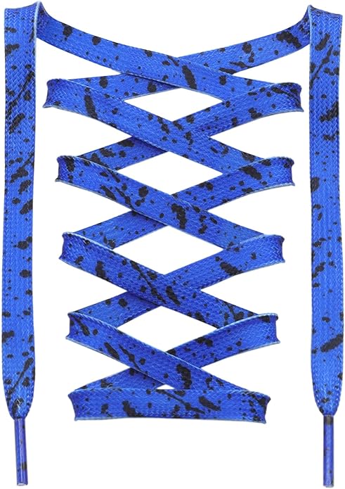 Royal Blue Black - Splatter Laces