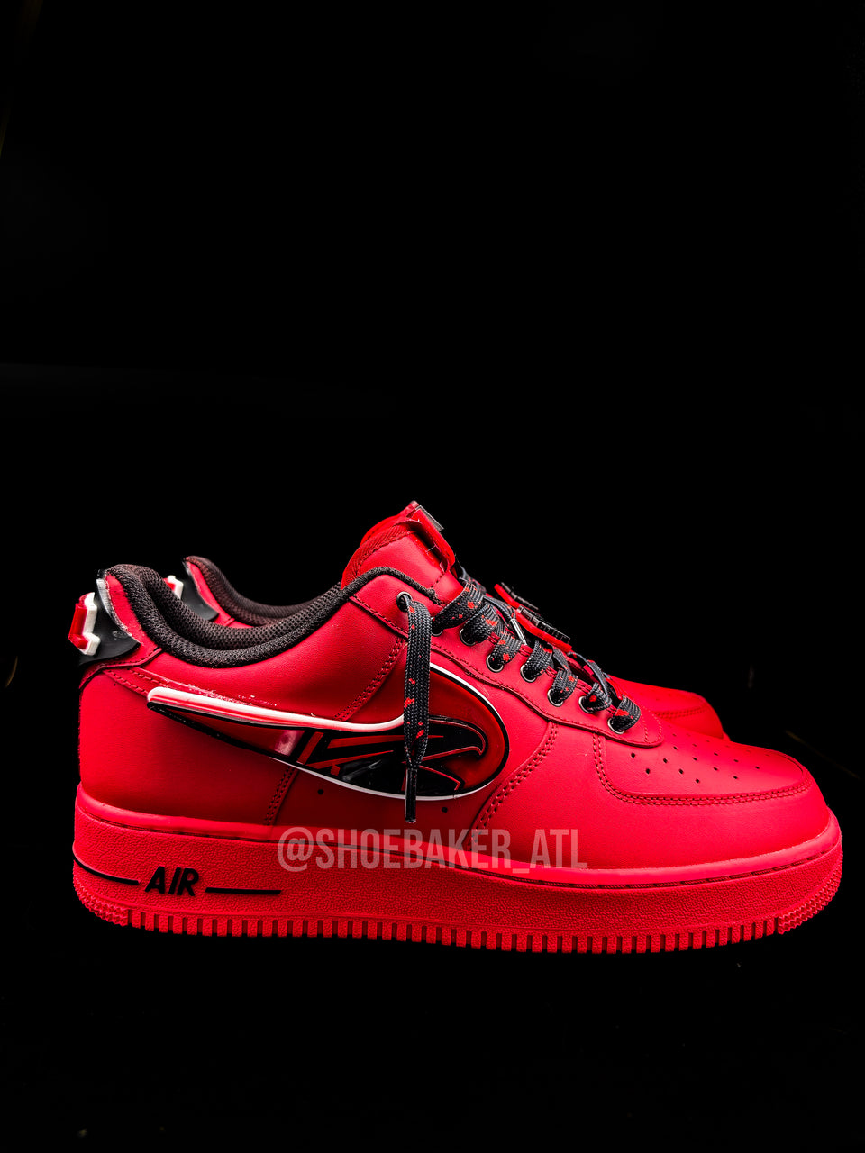 Red Atlanta Football AF1