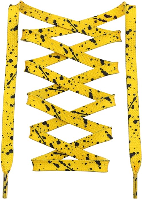 Yellow Black - Splatter Laces