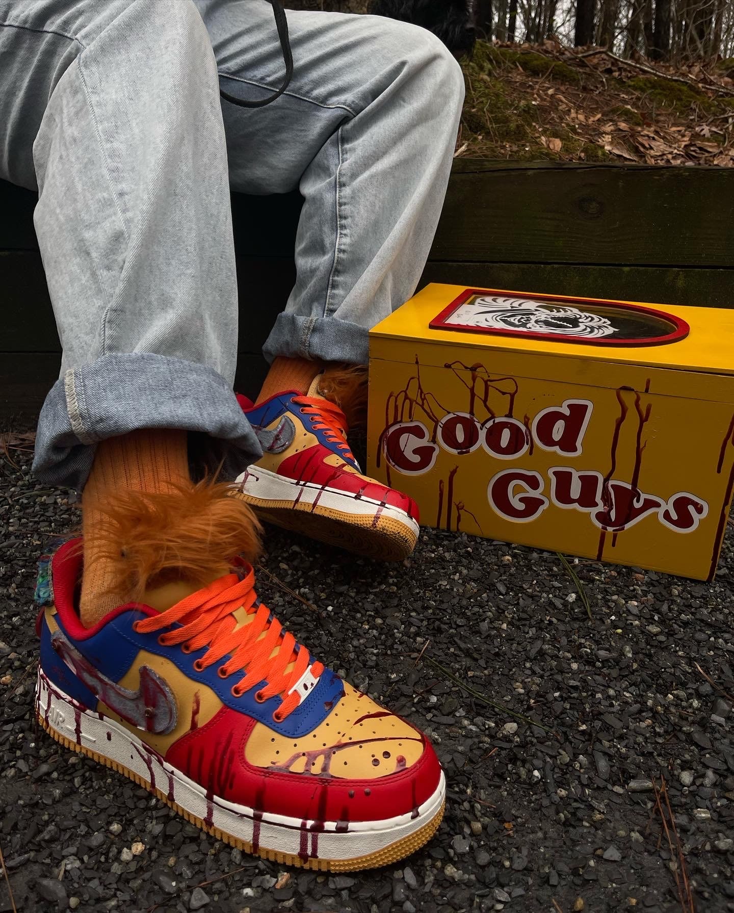 NEW Chucky Halloween Custom Air Force 1 Sneakers