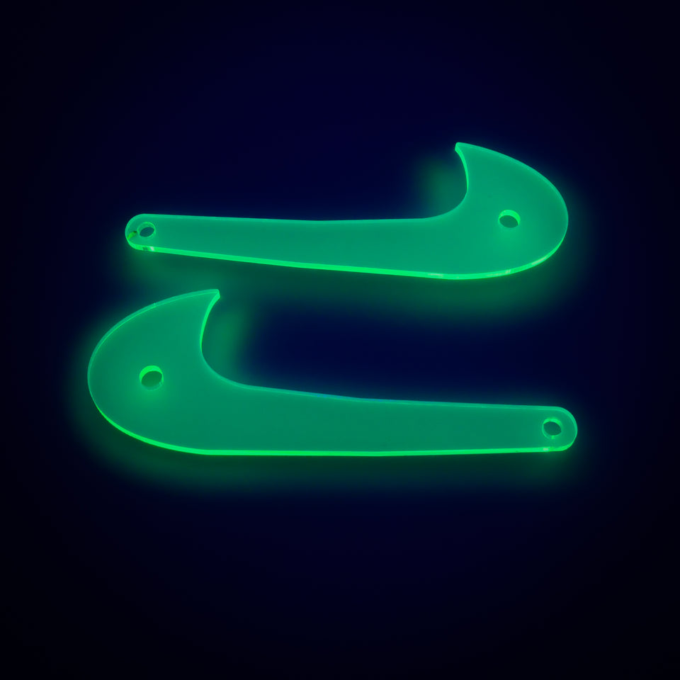 Fluorescent Green Acrylic Swoosh