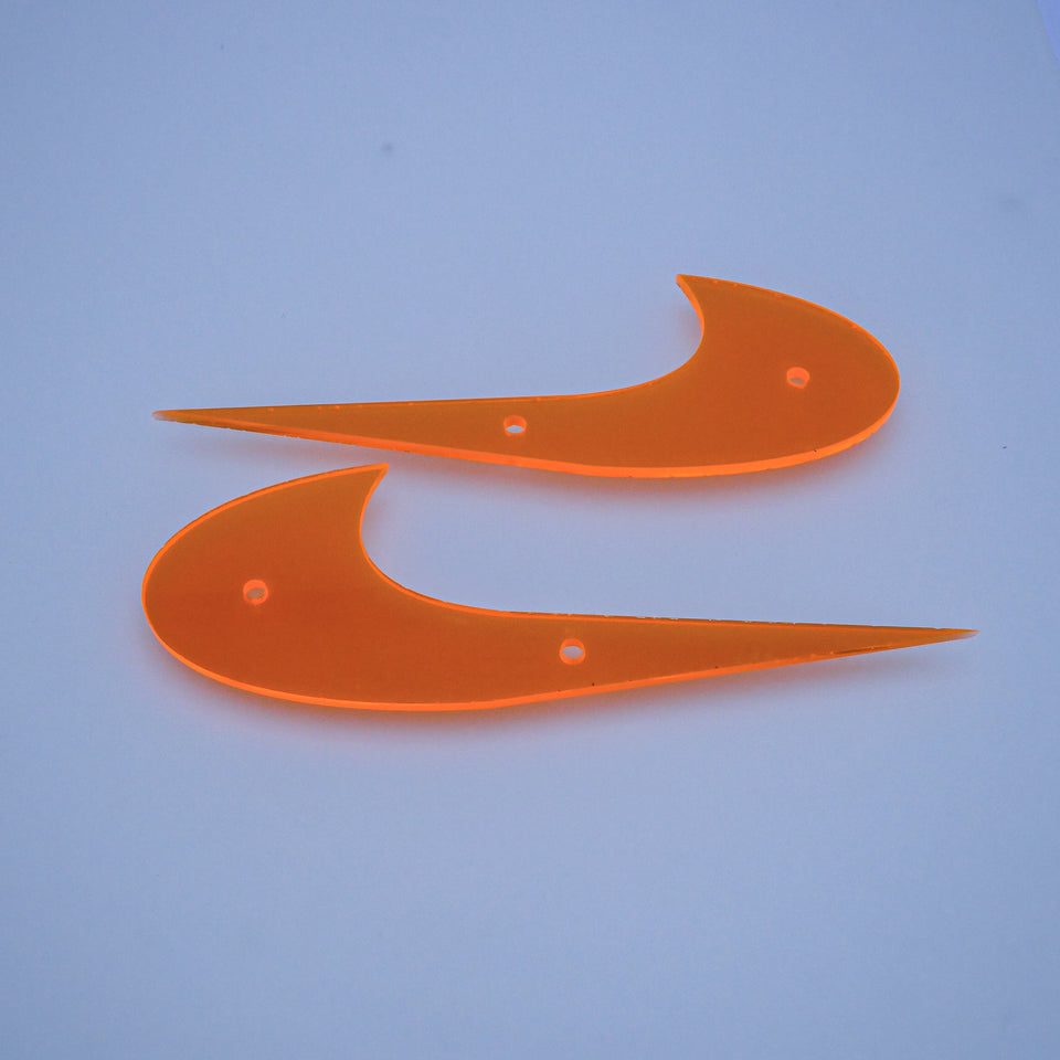 Fluorescent Orange Acrylic Swoosh
