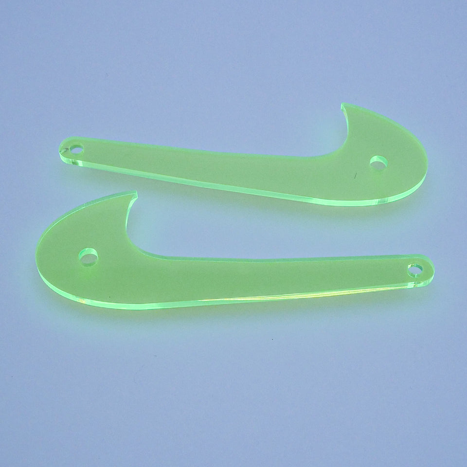 Fluorescent Green Acrylic Swoosh