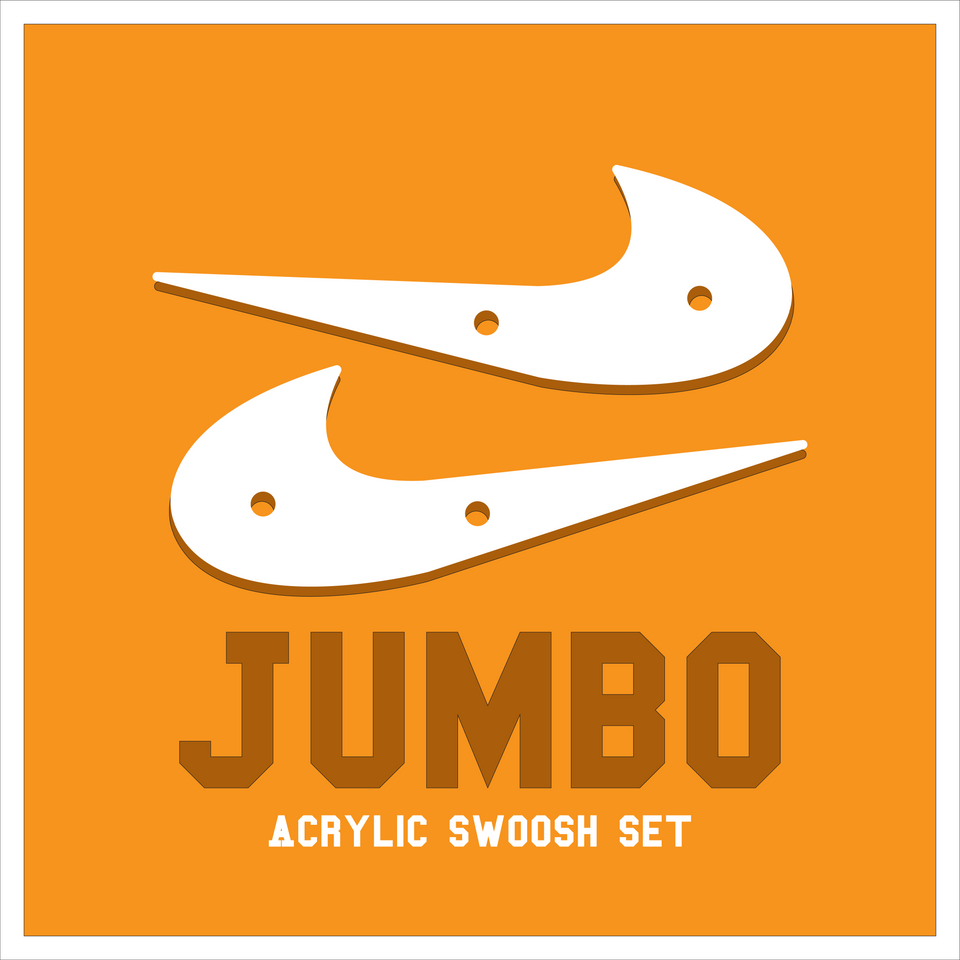 Fluorescent Yellow Acrylic Swoosh